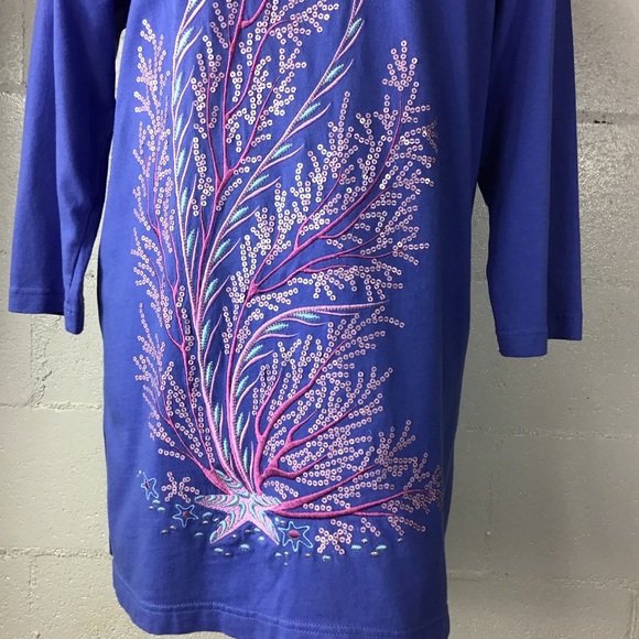 Bob Mackie Medium Sequined Tunic - Picture 5 of 7